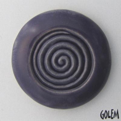 round cabochon, swirl, purple
