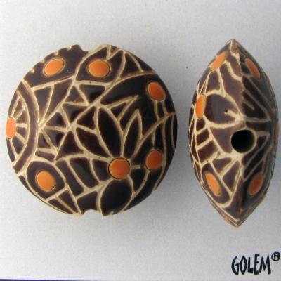 huge lentil, abstract design in brown