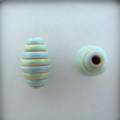 Oval-Blue stripes, string of 4 