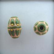 Oval, green pattern