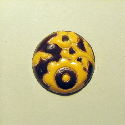 Brown & yellow, Small Round