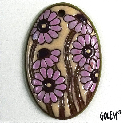 Large oval - pink & blush, terracotta