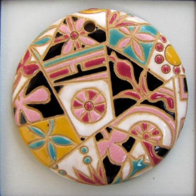  "Barcelona mosaic",large round pendant