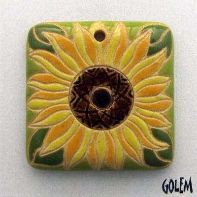  "Mosaic sunflower" - large square penda