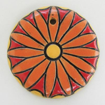  "Mosaic flower" - large round pendant