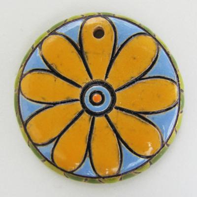  "Mosaic flower" - large round pendant