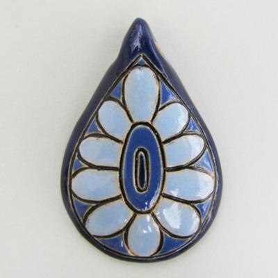  "Mosaic flower" - drop shaped pendant
