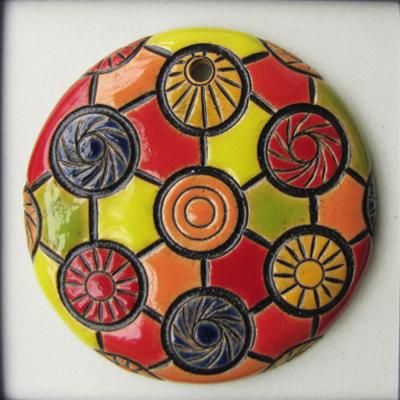  "Barcelona mosaic" - large round pendant