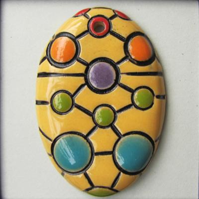  "Barcelona mosaic" - large oval pendant