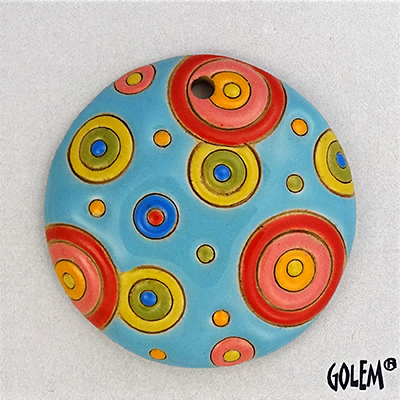 Circles, round domed pendant