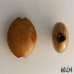 Almond bead, Bronze Patina