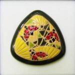 triangle cabochon with ladyugs