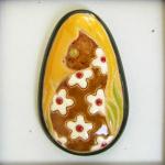 oval cabochon with cat