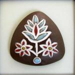 domed triangle cabochon