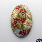 oval cabochon, daisees
