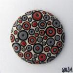 large round, grey/red bubbles
