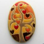 oval cabochon, tree of love