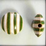 green & white stripes, lentil size M