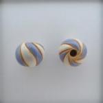 light blue & white round bead
