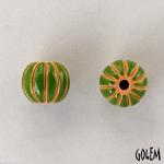 Melon bead - Christmas green