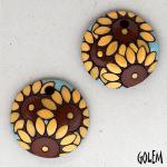 Sunflowers, 2 small pendants