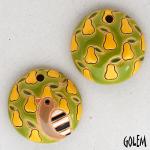 Partridge on a pear tree, 2 small pendants