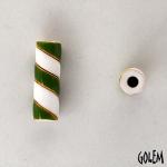 Candy cane, white and green