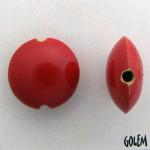 4 lentil beads, Size M, Neon red
