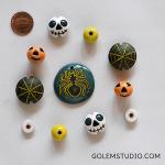Halloween set of pendant & beads