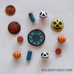 Halloween set of pendant & beads