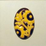 Brown & yellow, Small Oval