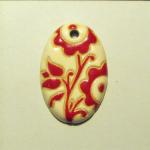 Red & White, Small Oval