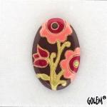 Brown & Pink, Small Oval