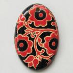 Red and Black, oval