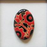 Red and Black, Small Oval