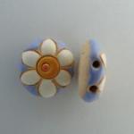 flower 2 hole tab bead