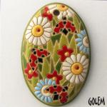 Spring Meadow - large oval pendant