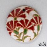 Pendant with red flowers