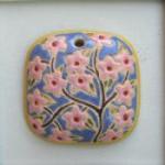 Pendant with blooming tree, pink