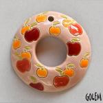 donut pendant with apples