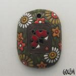 rectangle pendant with ladybug