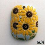 rectangle pendant with sunflowers