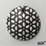 Tree of Life - Black & White, round domed pendant