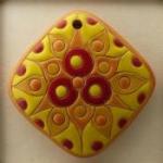 Stylized Flower in Red and Yellow