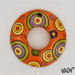 Circles, round donut pendant