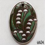 Lily of valley, large oval pendant