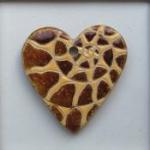 fossile heart - brown