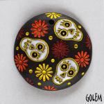 Day of the Dead, round domed pendant