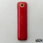 Long rectangle pendant - neon red
