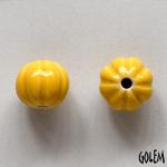 Pumpkin shape bead, SUNFLOWER YELLOW